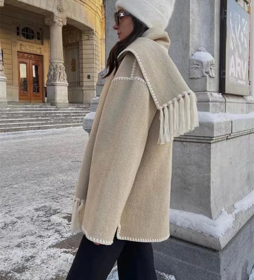 SCARF JACKET | BEIGE